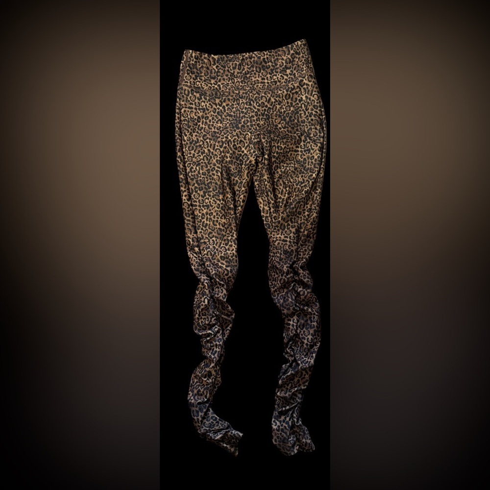 KiraGrace Leopard Print High Waist Yoga S Leggings Pilates Princess Athleisure - Picture 4 of 7